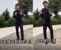60岁港星曹荣农村老家喂猪！穿皮鞋抱一堆猪草，卖力搅泔水不怕臭