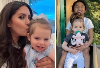 瓦妮莎晒与加索尔女儿合影，母爱感再次爆棚，2岁金发碧眼太可爱