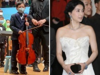 郭晶晶妈妈罕见露面，头发泛白了！看外孙演奏，霍家重金培养