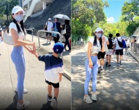 林芊妤和家人祭拜爷爷！穿露脐装瑜伽裤秀身材，被怒批不尊重长辈