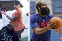 光头花魁+社交名媛！哈登喜姐弟恋，两特质明显，大胡子心旷神怡