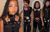 卡戴珊女儿晒近照，9岁开始发育！神似考特尼，气场碾压同龄人