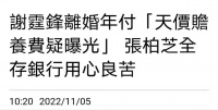 曝谢霆锋年支付7000万赡养费，张柏芝未用存银行，大儿子透露详情