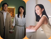 郭晶晶一袭白裙参加艺术展，霍启刚堂妹穿同色系裙子拍摄时尚大片