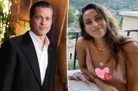 58岁布拉德·皮特与32岁圈外女友秘密约会，两人在晚宴上亲密无间