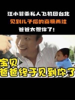 汪小菲乘私人飞机回台北，见到儿子后的喜极而泣：爸爸太想你了！