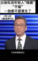 白岩松谈晚婚不婚现象
