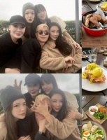 李靓蕾与许玮甯Elin等好友聚餐 面露灿笑颜值抢镜