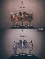 沧溟工作室 五蝠临门铜蝠首 青铜锈Q版雕像手办GK摆件