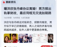 洪欣张丹峰被曝已离婚，财产全部被男方掌控，洪欣人财两空