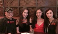 李连杰一家四口聚餐，两女儿颜值虽高，引起网友热议
