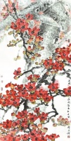 春暖花开岭南红 （中国画）