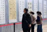 洪洞大槐树景区举行“翰墨槐乡·根祖情怀”书画展