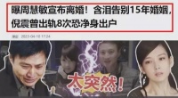 周慧敏离婚风波升级！曝女方筹谋29年，10亿财产倪震一分钱拿不到