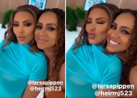 拉尔萨晒自拍，赴名媛姐妹局！马库斯陪伴，与一群阿姨打得火热