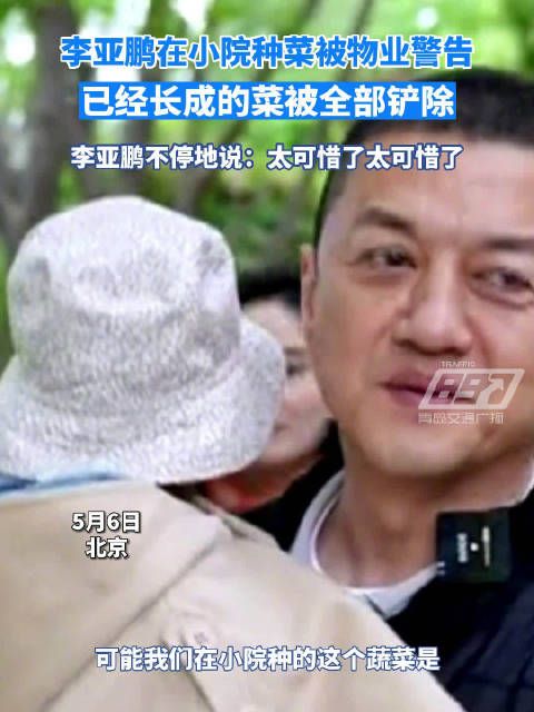 李亚鹏在别墅小院种菜被警告