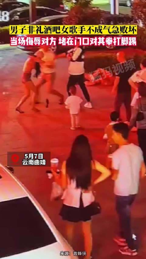 男子非礼不成殴打酒吧女歌手 ：当场侮辱对方，堵在门口对其拳打脚踢