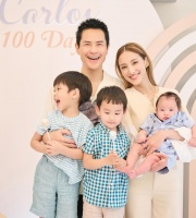 郑嘉颖陈凯琳约黎耀祥一家在家相聚 黎耀祥儿子罕见露面一起合影