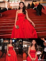 张雨绮13年戛纳的两套造型2023戛纳