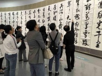雷长安个人书法艺术展览吸引诸多书法爱好者书法艺术展秒变“书法课堂”