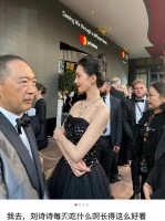 刘诗诗戛纳红毯生图，路人镜头下的仪态真绝了！