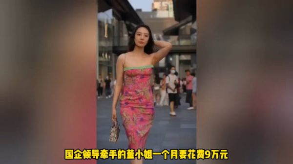 国企领导牵手的董小姐直拍视频!拿4.7万的包包,一个月9万零花钱