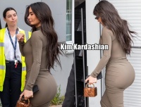 金卡戴珊近照，穿紧身裙出街！身材曲线夸张，又塞入臀部假体？