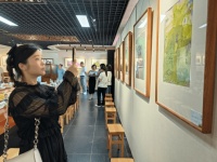 到半醉斋艺术馆看范仲个人小品展