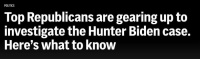 美共和党准备对拜登儿子开展调查