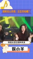 韩国女团在朝鲜表演，朝鲜观众表情：这是弄啥嘞？