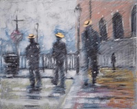 青年艺术家以画作展现时间与情感的流转