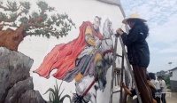 和县乌江镇：村里来了一群小画家