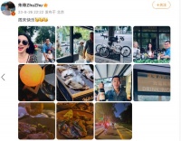 朱珠和老公带女儿在北京街头夜骑 王珠宝戴粉色头盔一脸呆萌