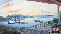 桥墩当“画布” 重庆巨幅3D壁画吸睛