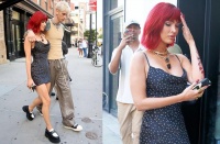 37岁梅根近照曝光，染红发高调秀恩爱！身材太顶了，五官大变样