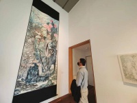 彭康隆巨幅花卉山水近作亮相墨斋画廊