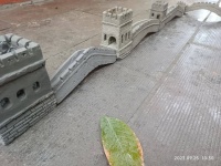 商丘砖雕艺人创造微长城庆祝国庆