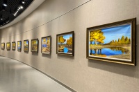 库尔勒市美术馆举办木屑画画展