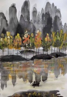 胡维平 诗/文/彩墨画《彩墨绘山水》