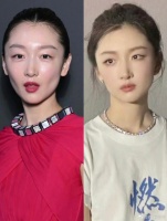 周冬雨之前太瘦了，脸颊凹陷会凸显刻薄感，而现在脸部饱满……