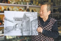 钢笔画下的古堡印记