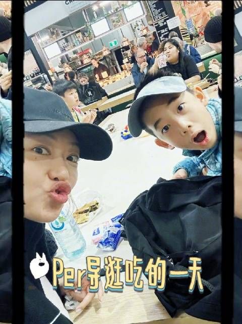 应采儿晒与大儿子逛吃vlog,Jasper自编自导自演,母子互动有趣!