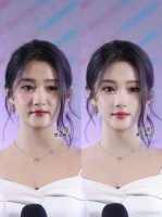 关晓彤生图精修，现实看她是这个样子吗？ 原图来自微博生图