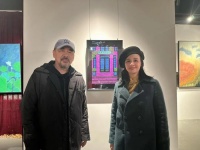 著名导演、演员陈建斌现身“乡愁”伍宇娟艺术展