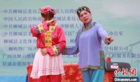 广西柳州：十一支彩调剧队“同台竞艺” 演绎丰富乡村生活