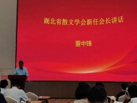 湖北省散文学会召开大会，董中锋连任会长
