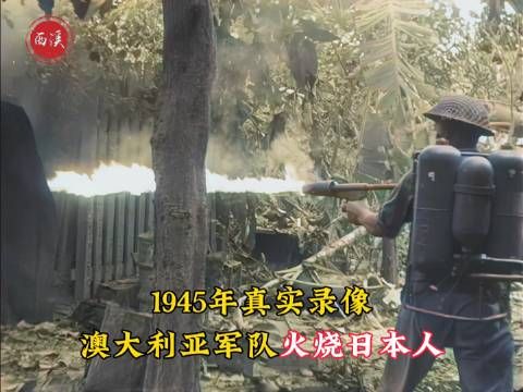 1945年真实录像,澳大利亚军队火烧日本人,俘虏被脱光百般羞辱