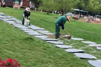 学生踩草坪抄近道，学校干脆在草坪中修便道：走捷径才符合人性