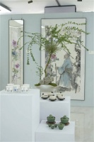 人在画中、画在景中 来彭州牡丹山水主题书画展赏牡丹