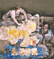 甜蜜的梦（绢本重彩）